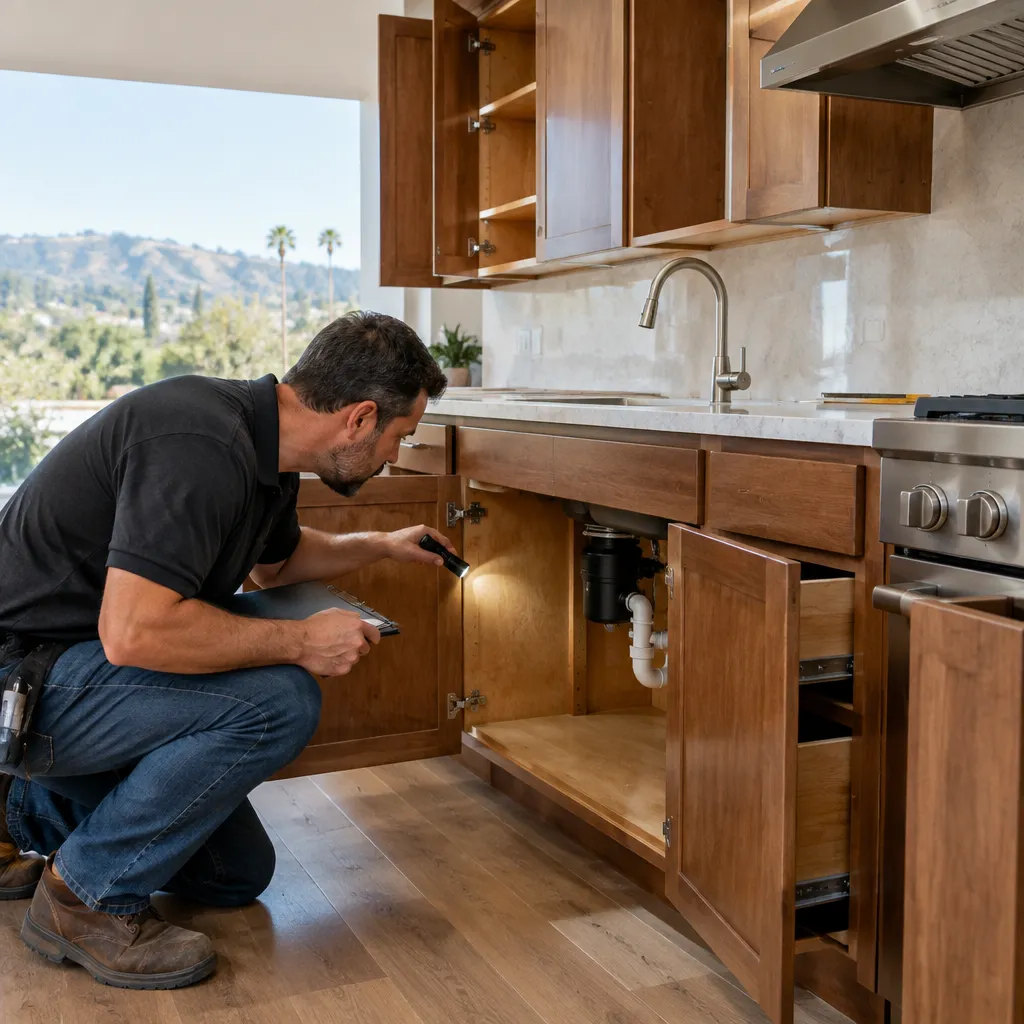 What Should You Check Before Reusing Cabinets in a Kitchen Near Fallbrook Center in West Hills?